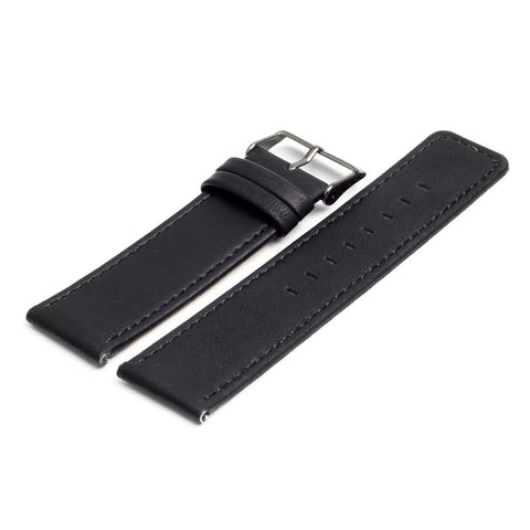 The ‘Savanna’ Black Vegan Leather Watch Strap